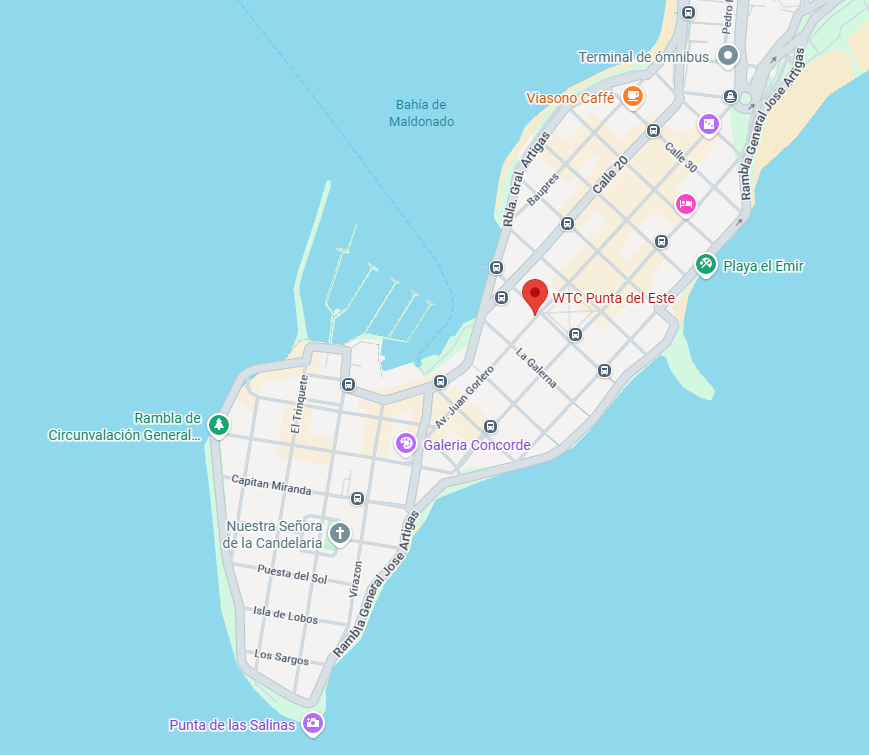 Map pin to WTC Punta del Este